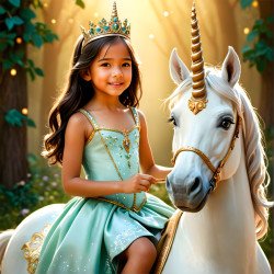 Tableau personnalisé - La Princesse et la Licorne