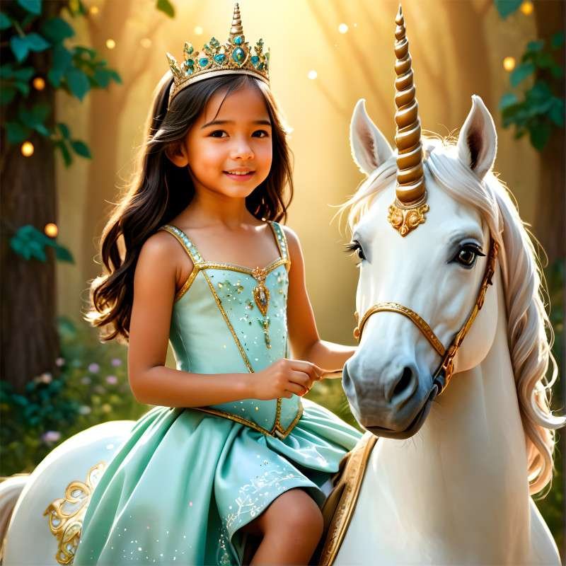 Tableau personnalisé - La Princesse et la Licorne