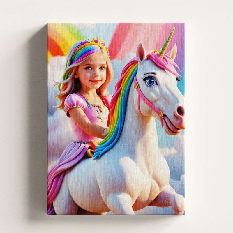 Tableau personnalisé - Rainbow Licorne